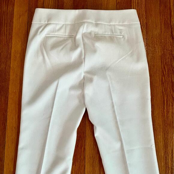 Ann Taylor Loft Marisa Straight Pants White Dress Slacks Size 4 NWT - Picture 8 of 15